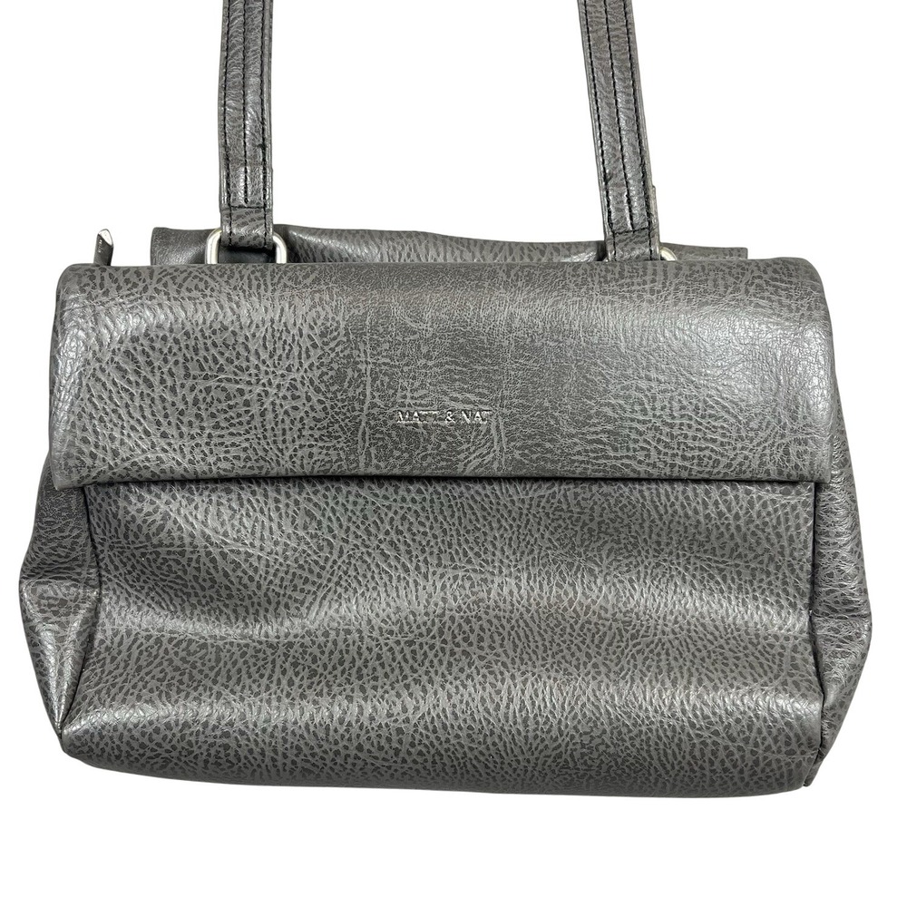 Matt & Nat Blinkin Crossbody Bag Vegan Leather Gravel Gray Purse Handbag